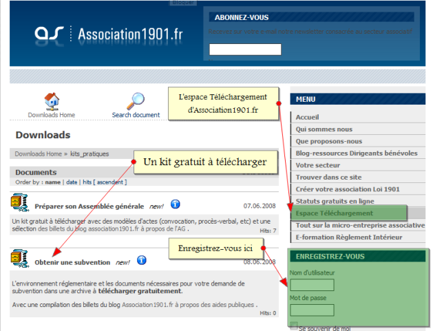 cliquez ici pour accéder à l'espac téléchargement